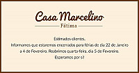Cafe Casa Marcelino menu