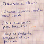Le Fleuron menu