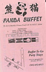 Panda Buffet menu