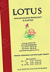 Lotus Herzogenaurach menu