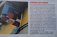 Ginjinha Das Gaveas menu