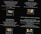 Le Carlotta menu
