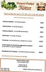 Friedrich Rötter Brauerei menu