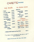 Carette menu