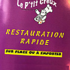 Le P'tit Creux menu