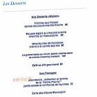 La Table Du Grand Lac menu