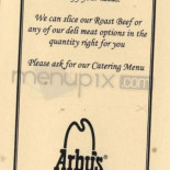 Arby's Cardápio