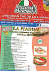 Pizzería Minerva menu