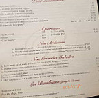 Le Rousseau menu