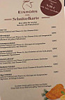 Einhorn Restaurant Bar menu
