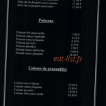 Le Phouket Chinois Thaïlandais Cardápio