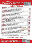 Pizzéria Carmelo menu