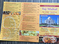 Taj Mahal menu