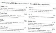 Kodiak Jax menu