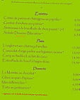 La Thebaide menu