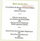Hotel Restaurant du Donjon menu