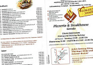 Pizzeria Steakhouse Geroda menu