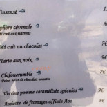 L'insensé Cardápio