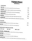 Tonopah Liquor Co menu