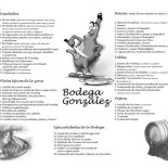 Bodega Gonzalez Cardápio