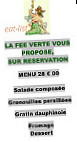 La Fée Verte menu