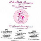 A La Belle Meunière menu