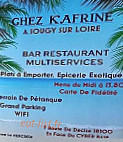Chez Kafrine menu