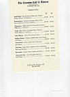 The Common Cafe menu