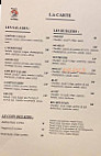 Le Cairn menu