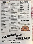 Pizzeria 2000 menu