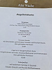 Alte Wache Ostfildern menu