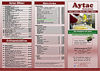 Aytac Restaurant menu