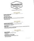 Mason's Grocery menu