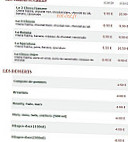 Le Kiosque à Pizzas menu