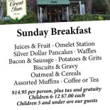 Pine Crest Inn Cardápio