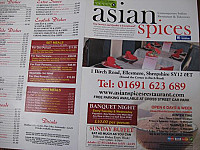 Asian Spices menu