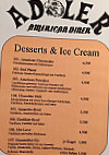 Adler American Roadhouse menu