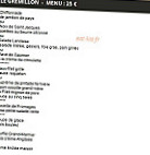 Le Gremillon menu