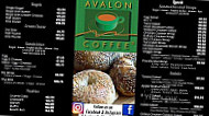 Avalon Coffee menu