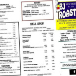 B J Roasters Cardápio
