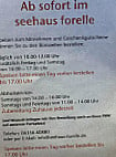 Seehaus Forelle menu