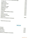 La Comète Cardápio