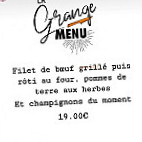 La Grange menu