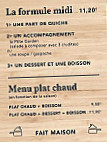 Garden Café menu