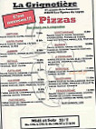 La Grignotière menu