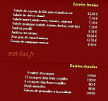 Le Bon Accueil Chez Nono menu