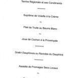 Sainte Philomene Cardápio
