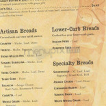 Panera Bread Cardápio