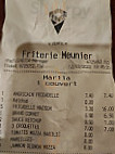 Friterie Meunier menu