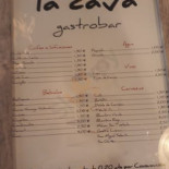 La Cava Gastrobar Cardápio